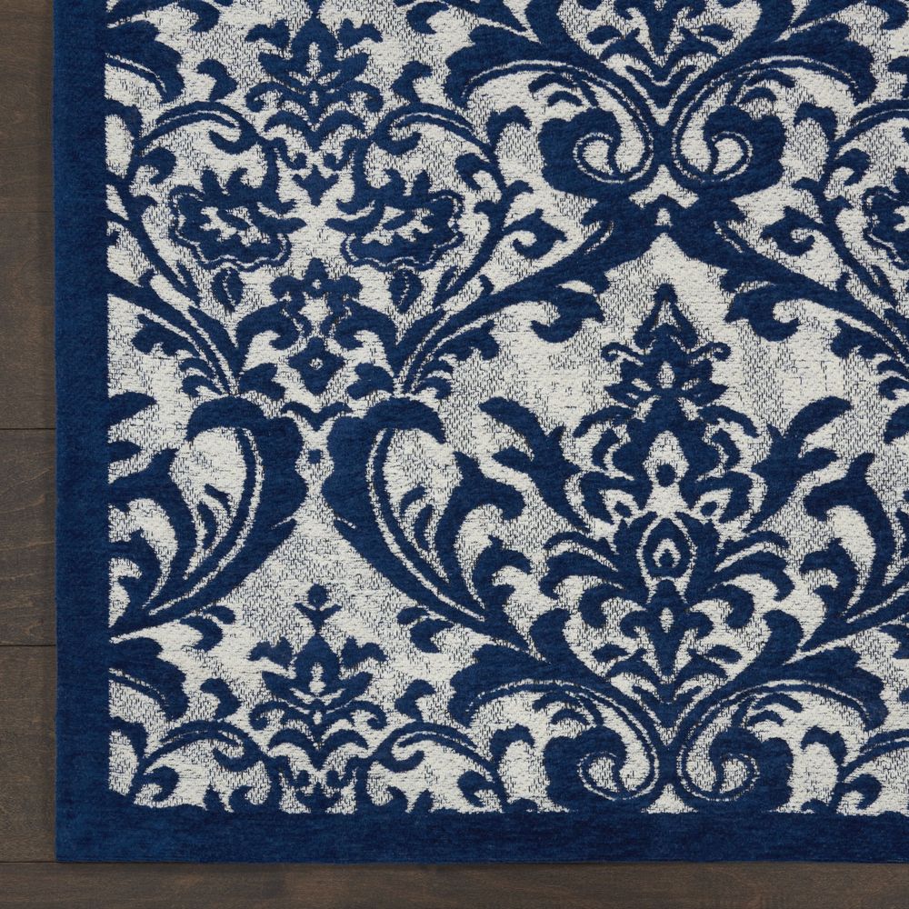 Damask DAS02 Ivory/Navy Rugs #color_ivory/navy