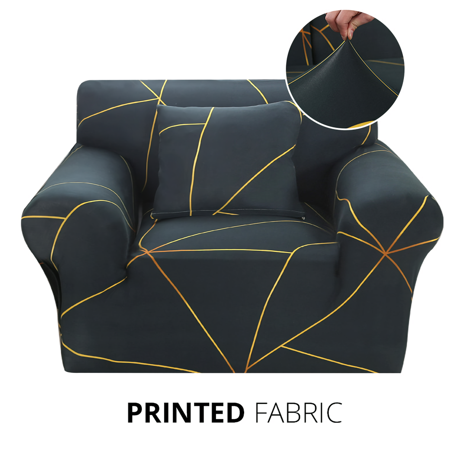 KAS Armchair Cover 4-Styles Elastic Sofa Cover Couch Covers for Living Room Stretchable Slipcover for Chairs - 1 Seater Chair Slip Cover