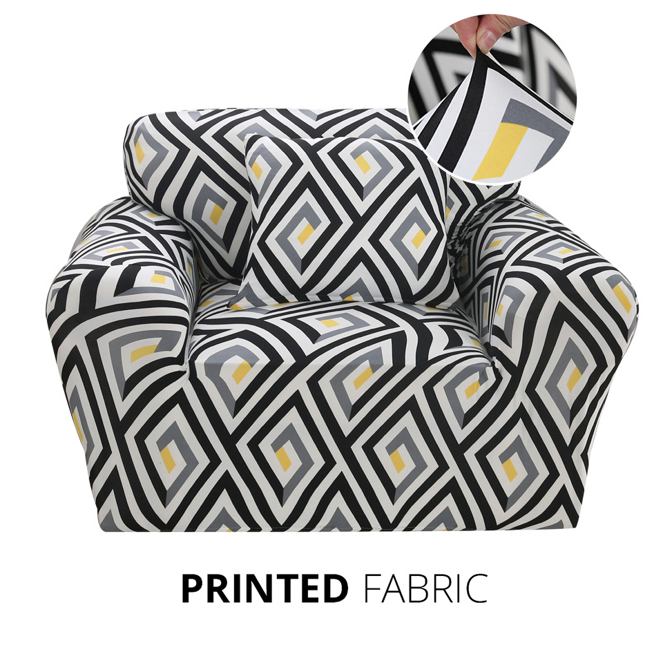 KAS Armchair Cover 4-Styles Elastic Sofa Cover Couch Covers for Living Room Stretchable Slipcover for Chairs - 1 Seater Chair Slip Cover