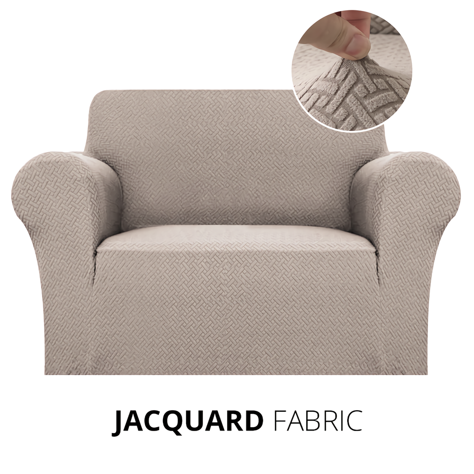 KAS Armchair Cover 4-Styles Elastic Sofa Cover Couch Covers for Living Room Stretchable Slipcover for Chairs - 1 Seater Chair Slip Cover