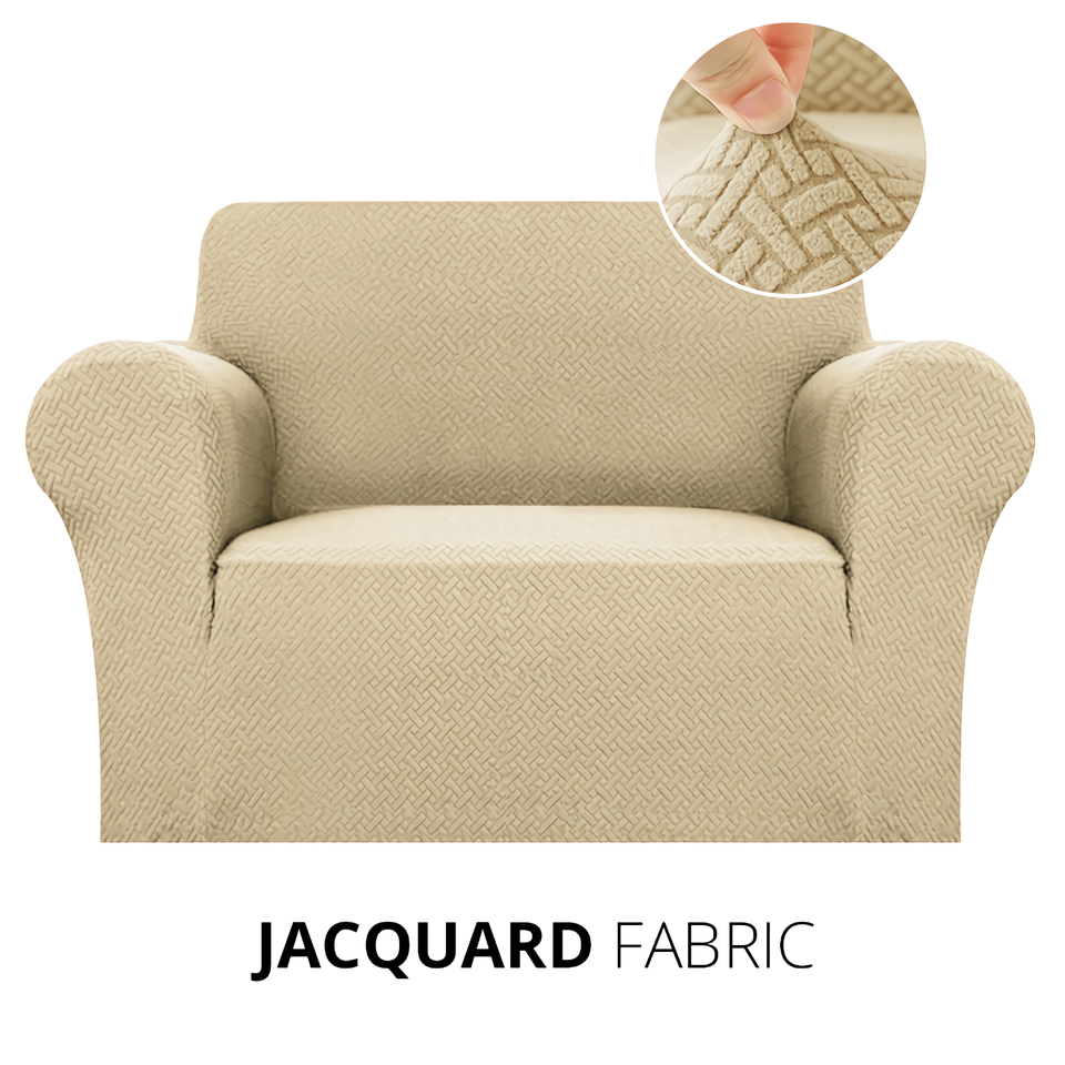 KAS Armchair Cover 4-Styles Elastic Sofa Cover Couch Covers for Living Room Stretchable Slipcover for Chairs - 1 Seater Chair Slip Cover