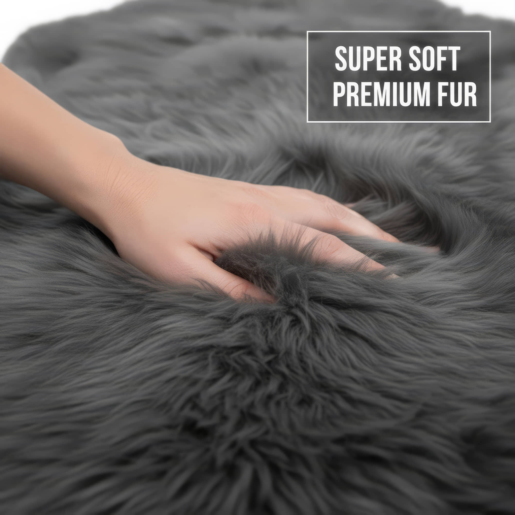 soft gray fur rug
