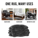 gray sheepskin fur rug dover #size_2' x 3'