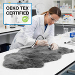 Natural Gray Sheepskin Rug Shearling Fur Pelt - Ethically Sourced - Oeko Tex Certified