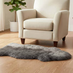 gray sheepskin fur rug dover #size_2' x 3'