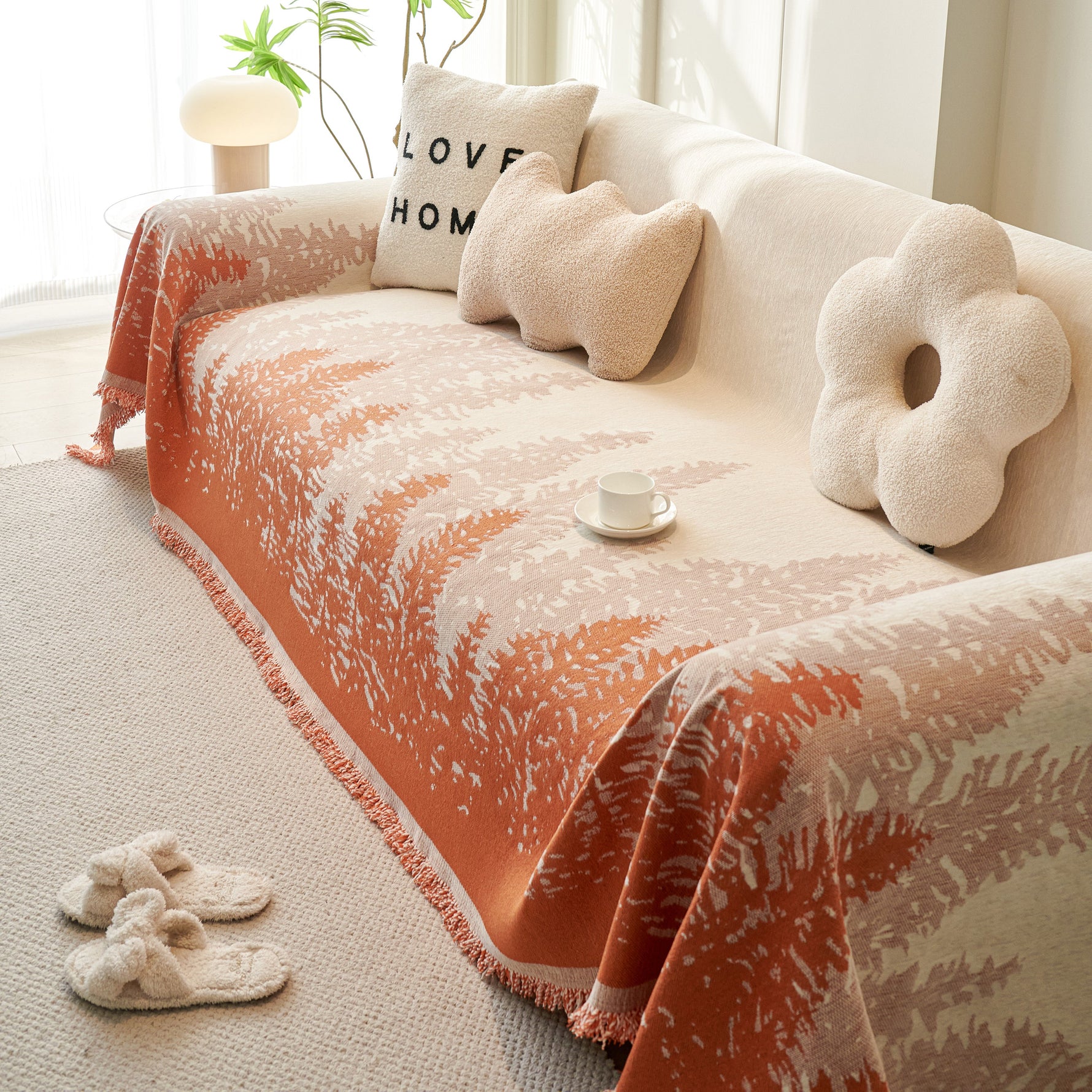 Chenille Grove Sofa Cover Blanket Furniture Protector, Couch Protector Sofa Throw Cover for Couches