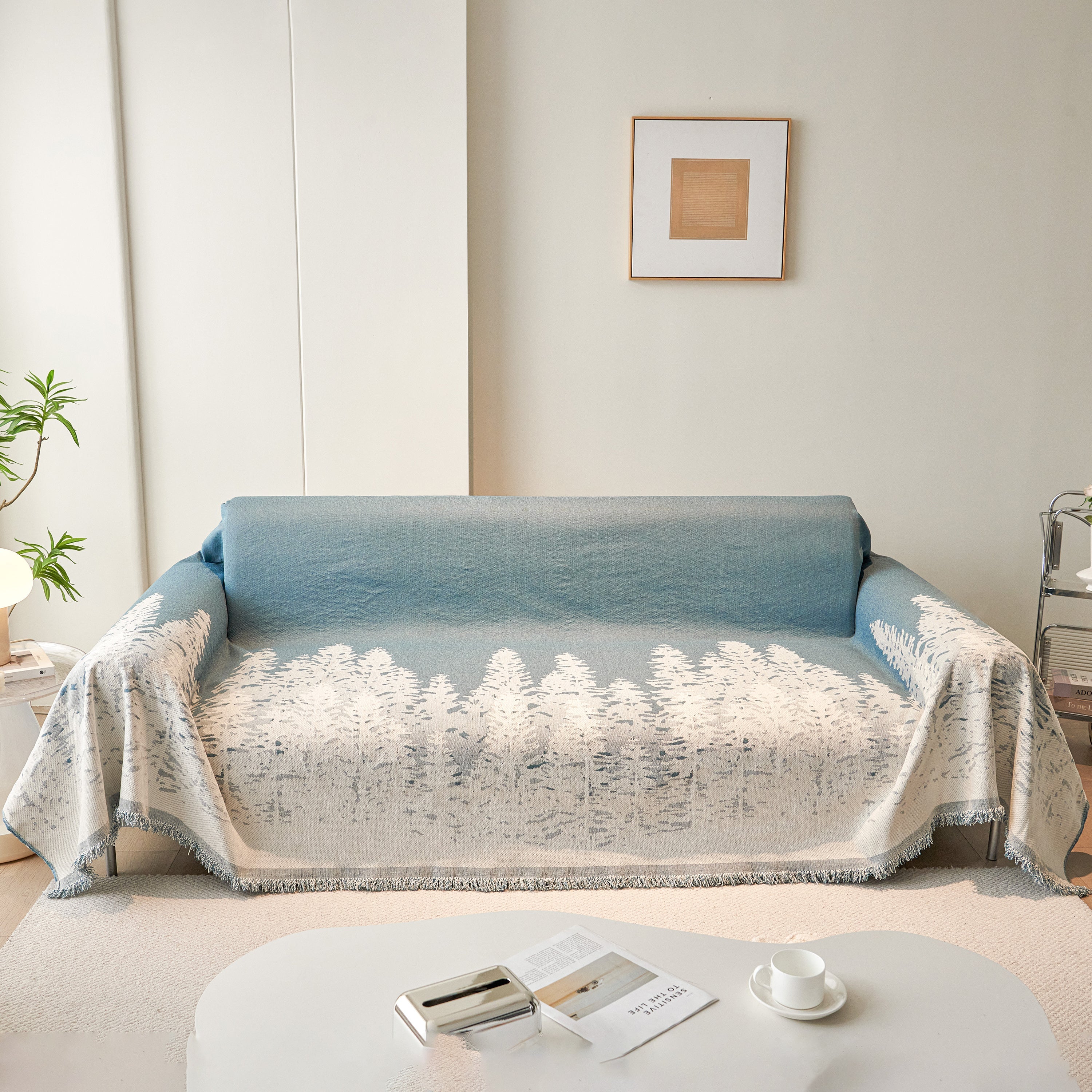 Chenille Grove Sofa Cover Blanket Furniture Protector, Couch Protector Sofa Throw Cover for Couches