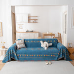 Bohemian Geometric Sofa Throw Cover, Cozy & Protective Ethnic-Inspired Couch Cover
