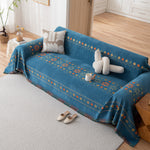 Bohemian Geometric Sofa Throw Cover, Cozy & Protective Ethnic-Inspired Couch Cover