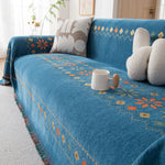 Bohemian Geometric Sofa Throw Cover, Cozy & Protective Ethnic-Inspired Couch Cover