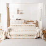 Bohemian Geometric Sofa Throw Cover, Cozy & Protective Ethnic-Inspired Couch Cover