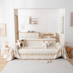 Bohemian Geometric Sofa Throw Cover, Cozy & Protective Ethnic-Inspired Couch Cover
