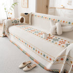 Bohemian Geometric Sofa Throw Cover, Cozy & Protective Ethnic-Inspired Couch Cover
