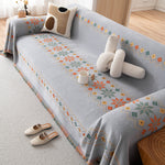 Bohemian Geometric Sofa Throw Cover, Cozy & Protective Ethnic-Inspired Couch Cover