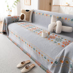 Bohemian Geometric Sofa Throw Cover, Cozy & Protective Ethnic-Inspired Couch Cover