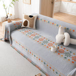Bohemian Geometric Sofa Throw Cover, Cozy & Protective Ethnic-Inspired Couch Cover
