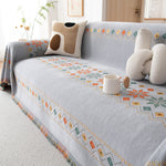 Bohemian Geometric Sofa Throw Cover, Cozy & Protective Ethnic-Inspired Couch Cover