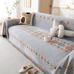 Bohemian Geometric Sofa Throw Cover, Cozy & Protective Ethnic-Inspired Couch Cover
