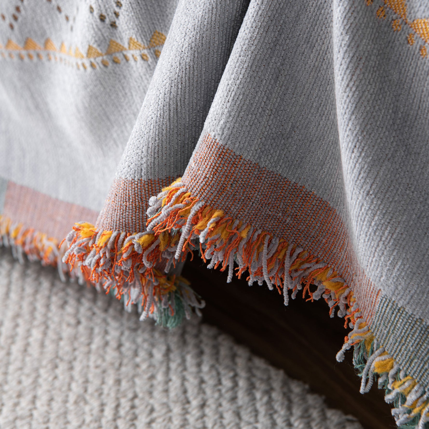 Bohemian Geometric Sofa Throw Cover, Cozy & Protective Ethnic-Inspired Couch Cover