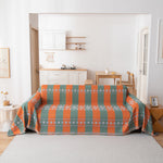 Bohemian Geometric Sofa Throw Cover, Cozy & Protective Ethnic-Inspired Couch Cover