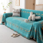 Bohemian Geometric Sofa Throw Cover, Cozy & Protective Ethnic-Inspired Couch Cover