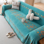 Bohemian Geometric Sofa Throw Cover, Cozy & Protective Ethnic-Inspired Couch Cover