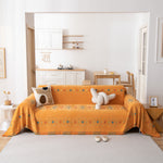 Bohemian Geometric Sofa Throw Cover, Cozy & Protective Ethnic-Inspired Couch Cover