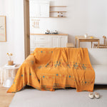 Bohemian Geometric Sofa Throw Cover, Cozy & Protective Ethnic-Inspired Couch Cover