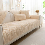 Winter Thickened Non-slip Blanket, Three-Dimensional Embossed Cotton Velvet Sofa Cover