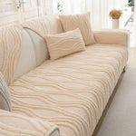 Winter Thickened Non-slip Blanket, Three-Dimensional Embossed Cotton Velvet Sofa Cover
