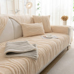 Winter Thickened Non-slip Blanket, Three-Dimensional Embossed Cotton Velvet Sofa Cover