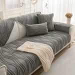 Winter Thickened Non-slip Blanket, Three-Dimensional Embossed Cotton Velvet Sofa Cover