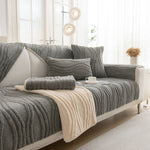 Winter Thickened Non-slip Blanket, Three-Dimensional Embossed Cotton Velvet Sofa Cover