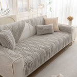 Winter Thickened Non-slip Blanket, Three-Dimensional Embossed Cotton Velvet Sofa Cover