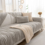 Winter Thickened Non-slip Blanket, Three-Dimensional Embossed Cotton Velvet Sofa Cover