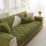 Winter Thickened Non-slip Blanket, Three-Dimensional Embossed Cotton Velvet Sofa Cover