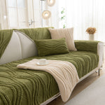 Winter Thickened Non-slip Blanket, Three-Dimensional Embossed Cotton Velvet Sofa Cover