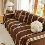 Textural Striped Chenille Sofa Covers, Boho Washable Decor Sofa Blankets Covers