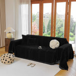 Textural Striped Chenille Sofa Covers, Boho Washable Decor Sofa Blankets Covers