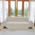 Textural Striped Chenille Sofa Covers, Boho Washable Decor Sofa Blankets Covers