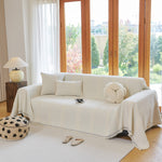 Textural Striped Chenille Sofa Covers, Boho Washable Decor Sofa Blankets Covers