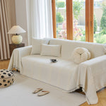 Textural Striped Chenille Sofa Covers, Boho Washable Decor Sofa Blankets Covers