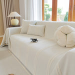 Textural Striped Chenille Sofa Covers, Boho Washable Decor Sofa Blankets Covers