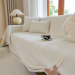 Textural Striped Chenille Sofa Covers, Boho Washable Decor Sofa Blankets Covers