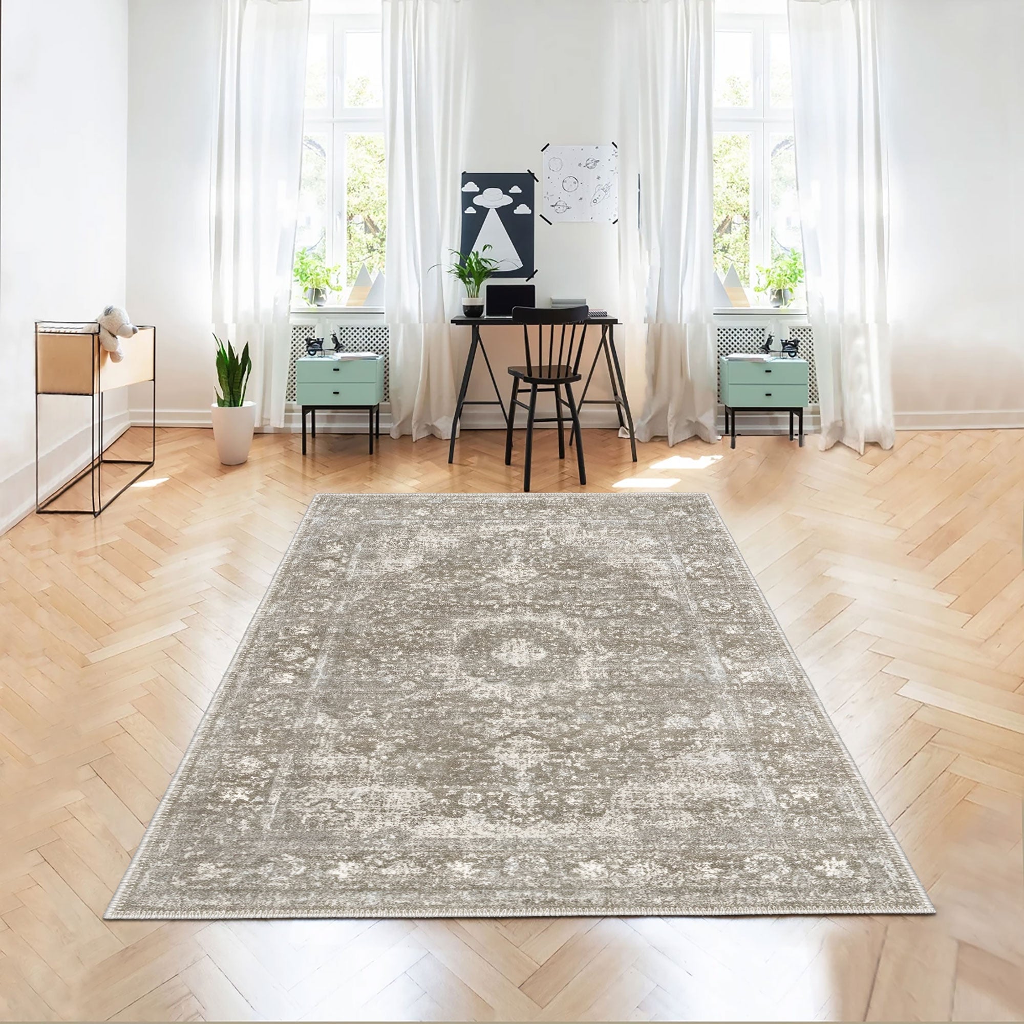 Victory Machine Washable Area Rug