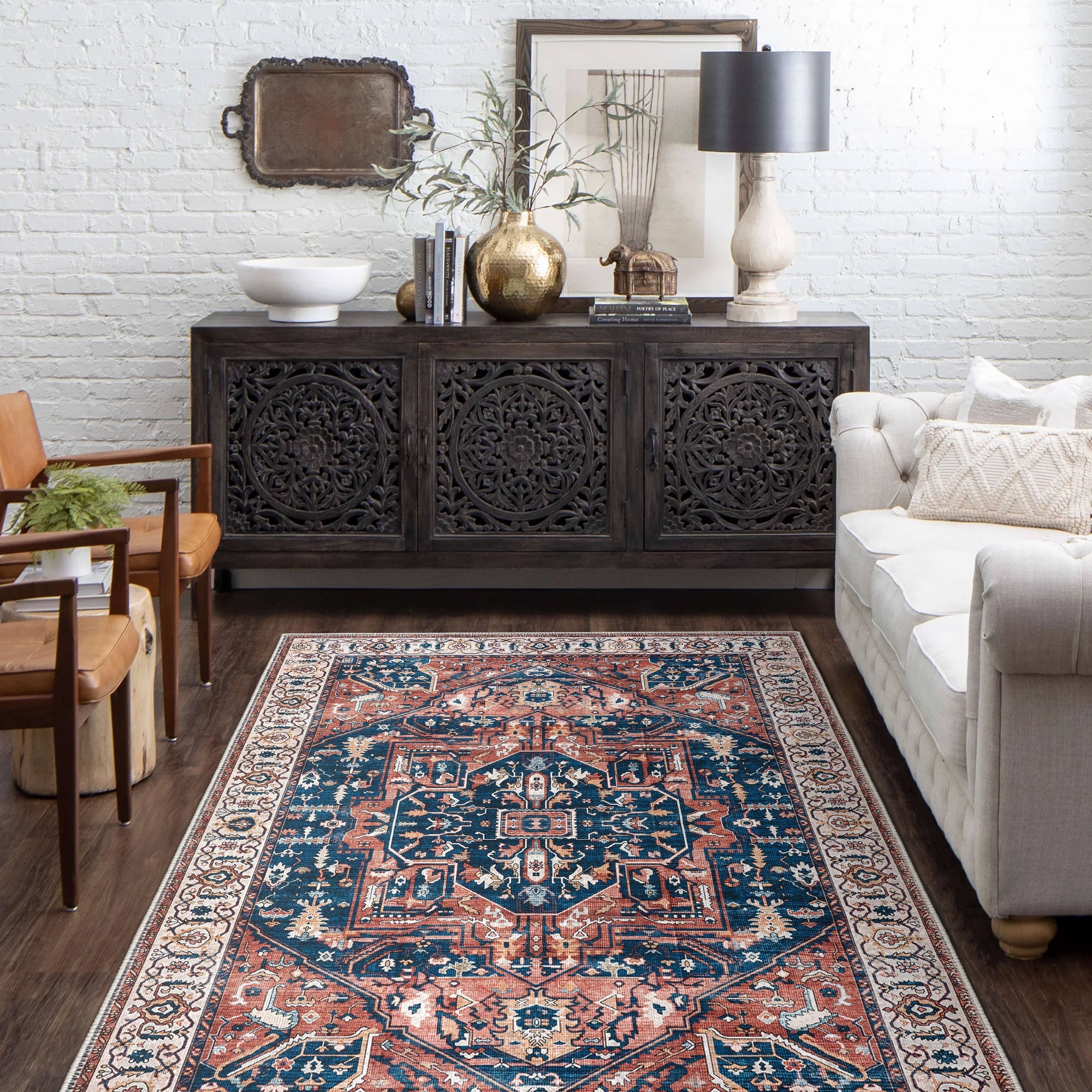 Bandeira Machine Washable Area Rug