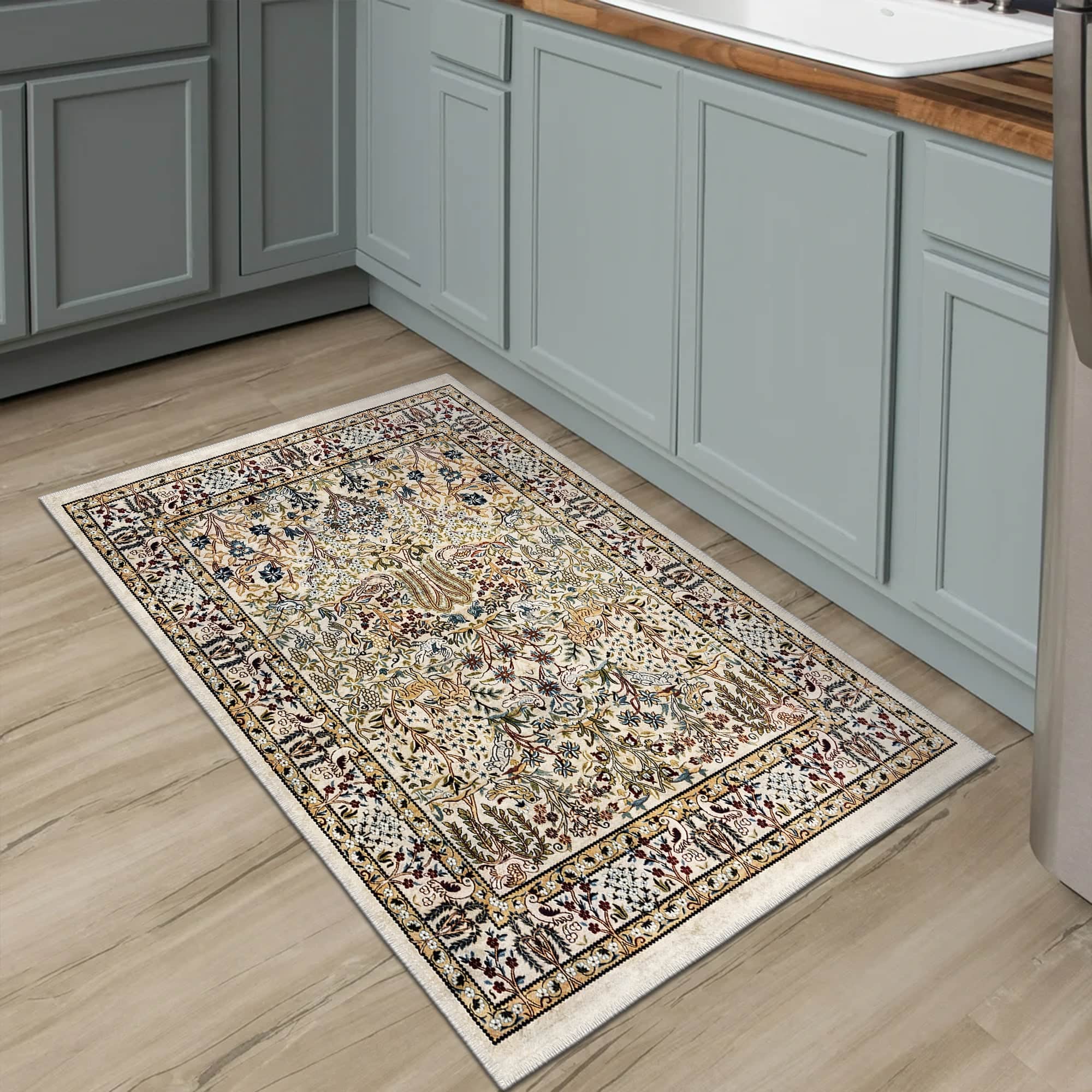 Crinum Machine Washable Area Rug Flashrug