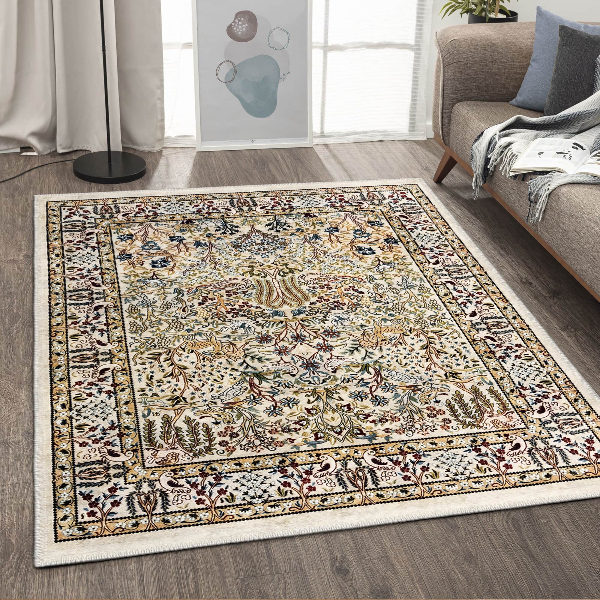 Crinum Machine Washable Area Rug Flashrug