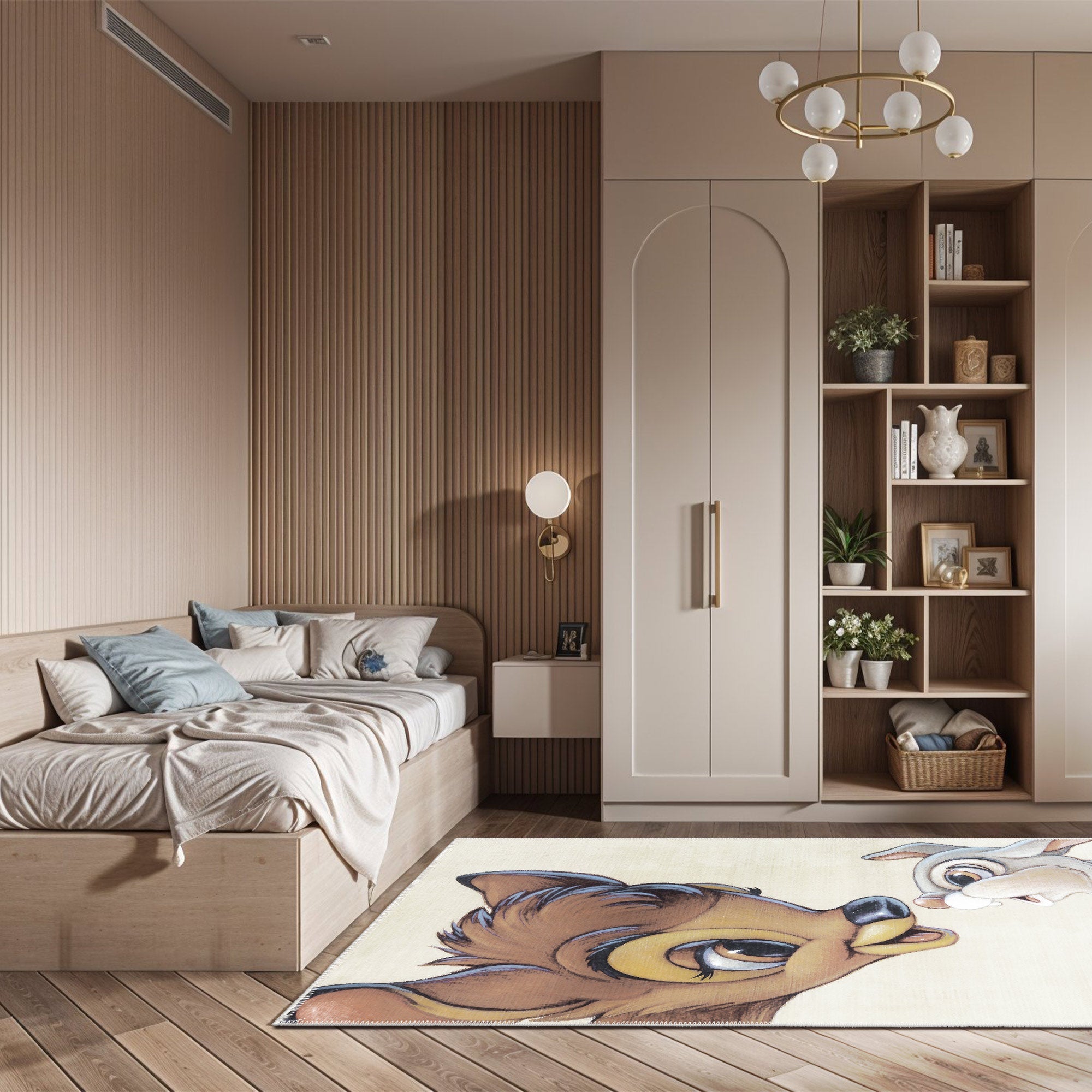 Bambi Machine Washable Area Rug