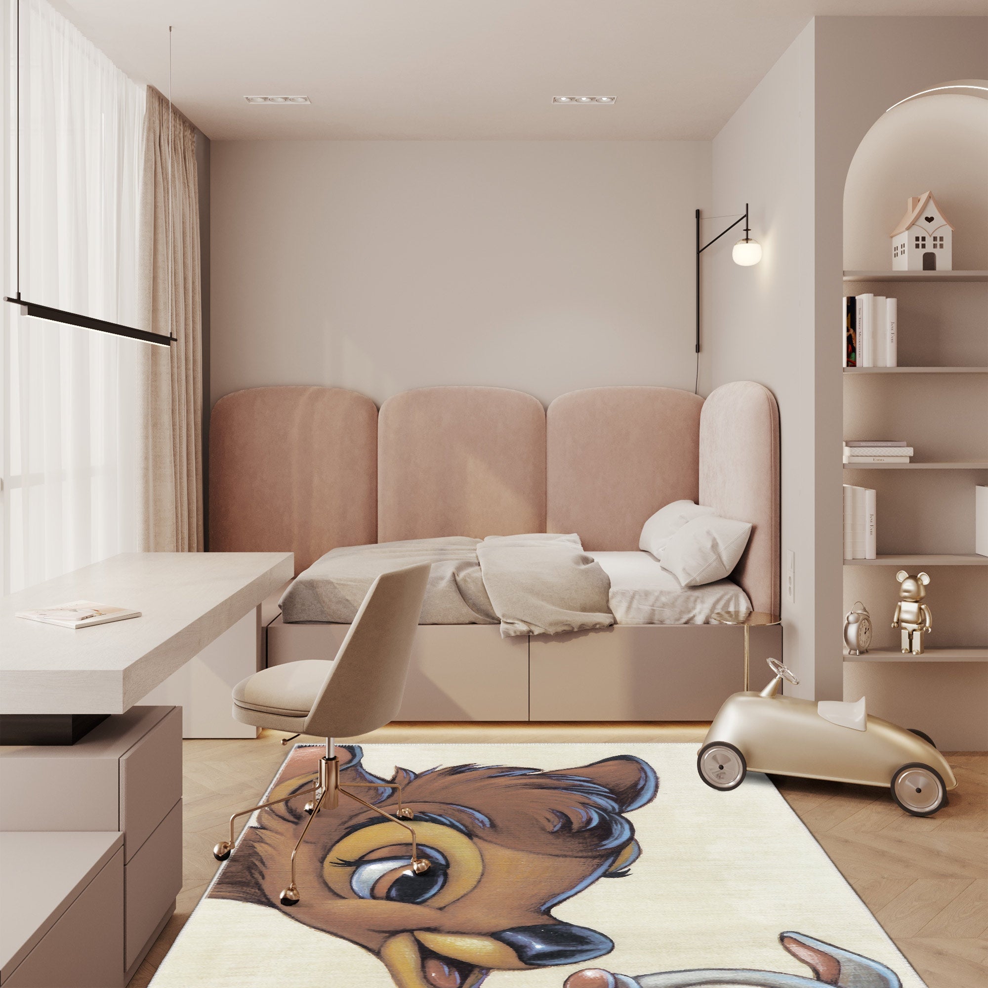 Bambi Machine Washable Area Rug